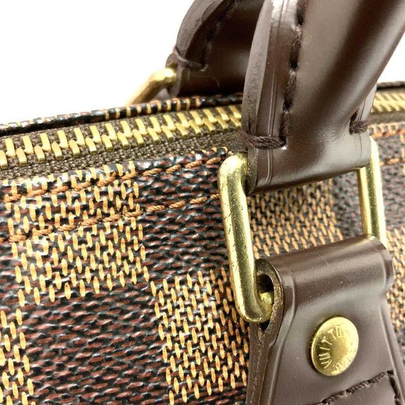 Louis Vuitton Speedy 25 Damier Ebene Handbag PVC Leather Brown - Picture 3 of 7